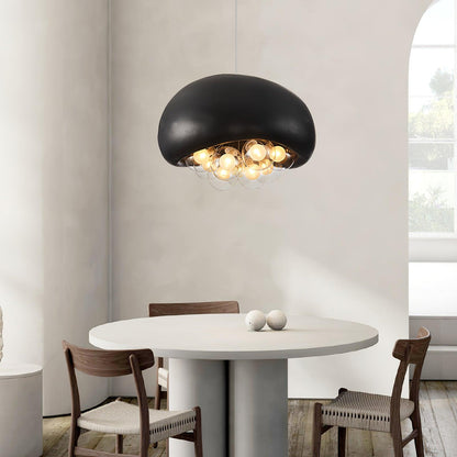 Globe Glass Pendant Light with Bubble Shade - Lusomart