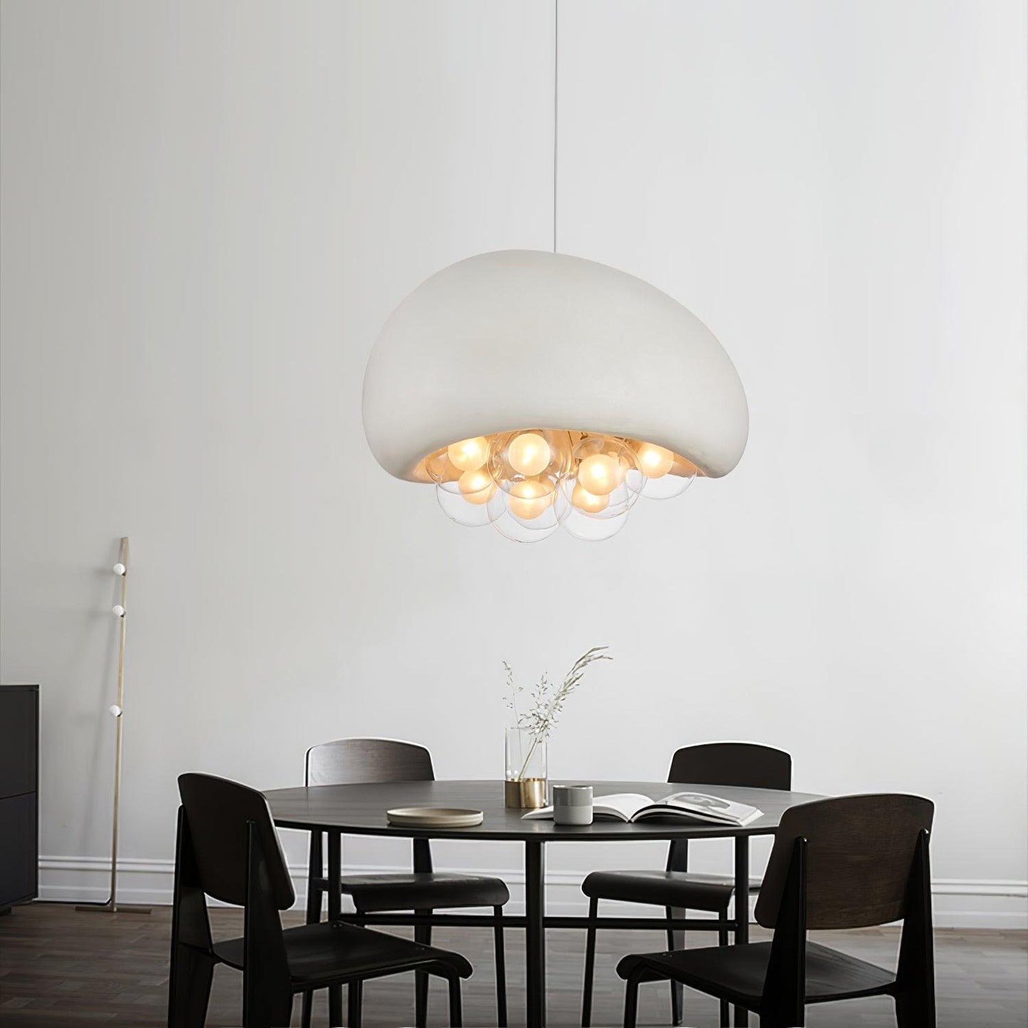 Globe Glass Pendant Light with Bubble Shade