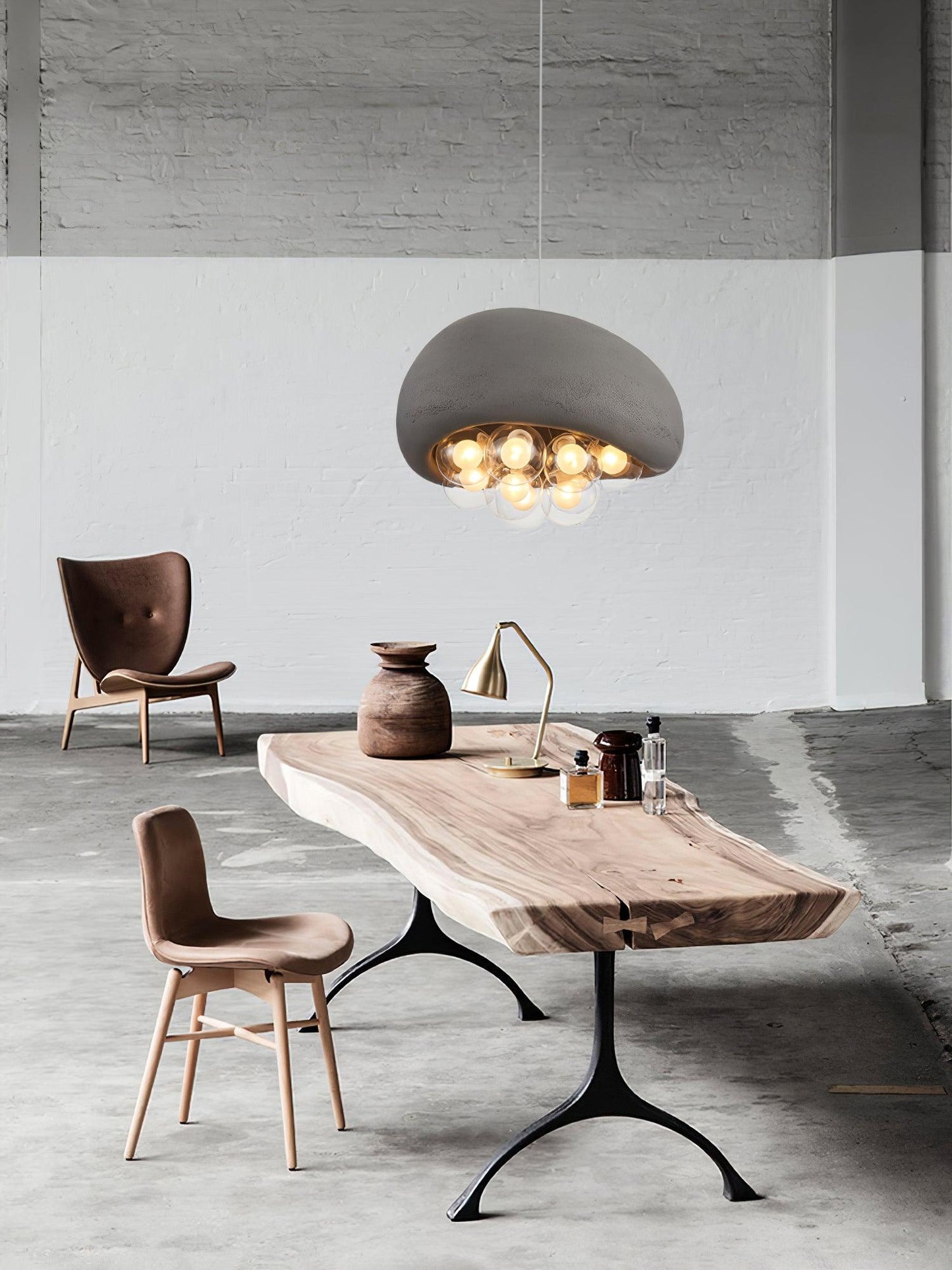 Globe Glass Pendant Light with Bubble Shade