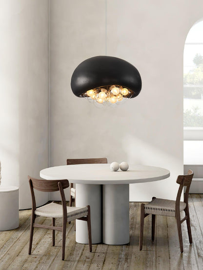 Globe Glass Pendant Light with Bubble Shade