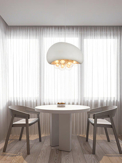 Globe Glass Pendant Light with Bubble Shade