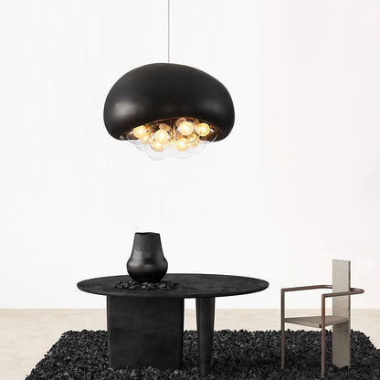 Globe Glass Pendant Light with Bubble Shade