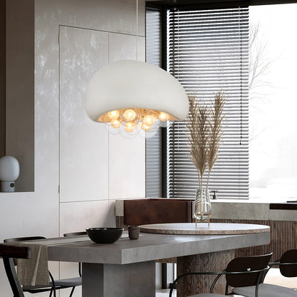 Globe Glass Pendant Light with Bubble Shade