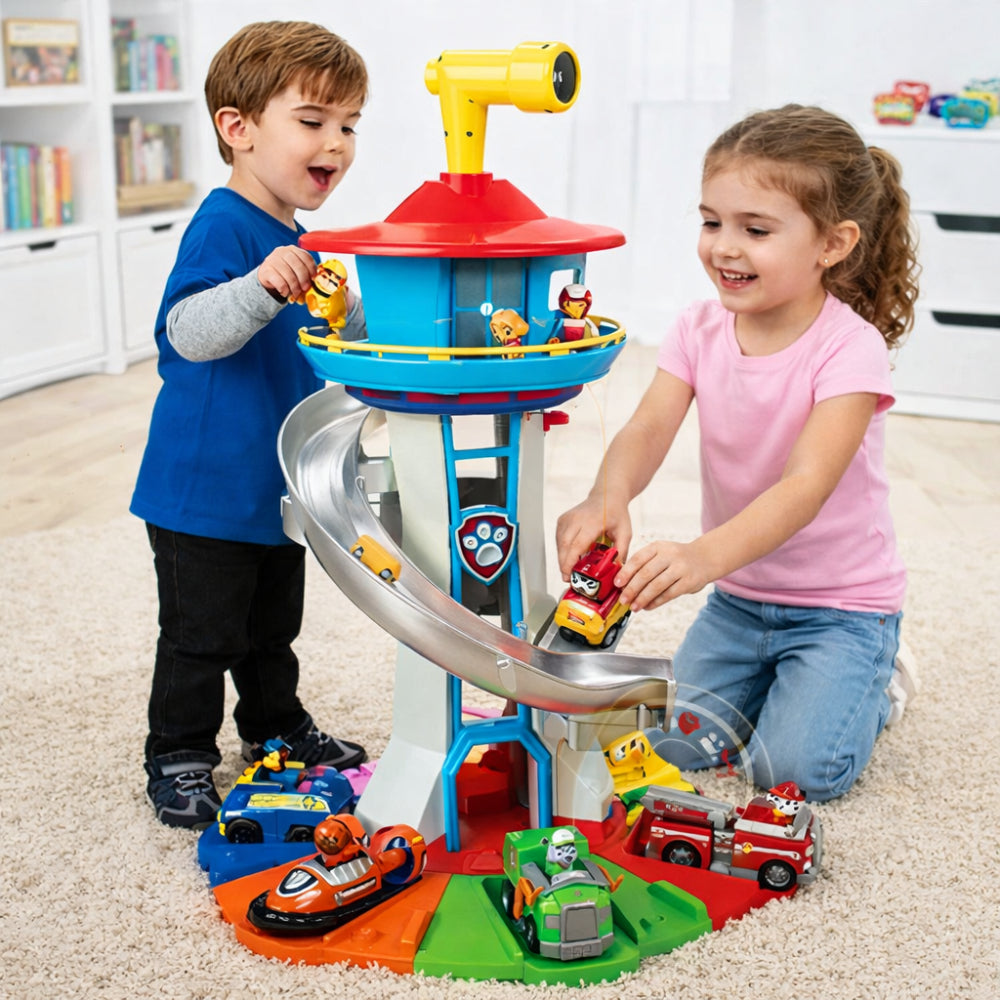 Fun Childrens Slide Racing Car Track Play Set - Lusomart