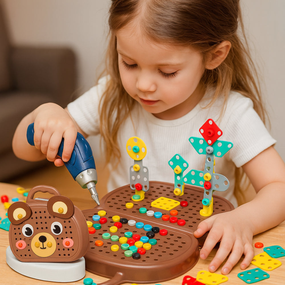 Educational Childrens Construction Block Learning Playset