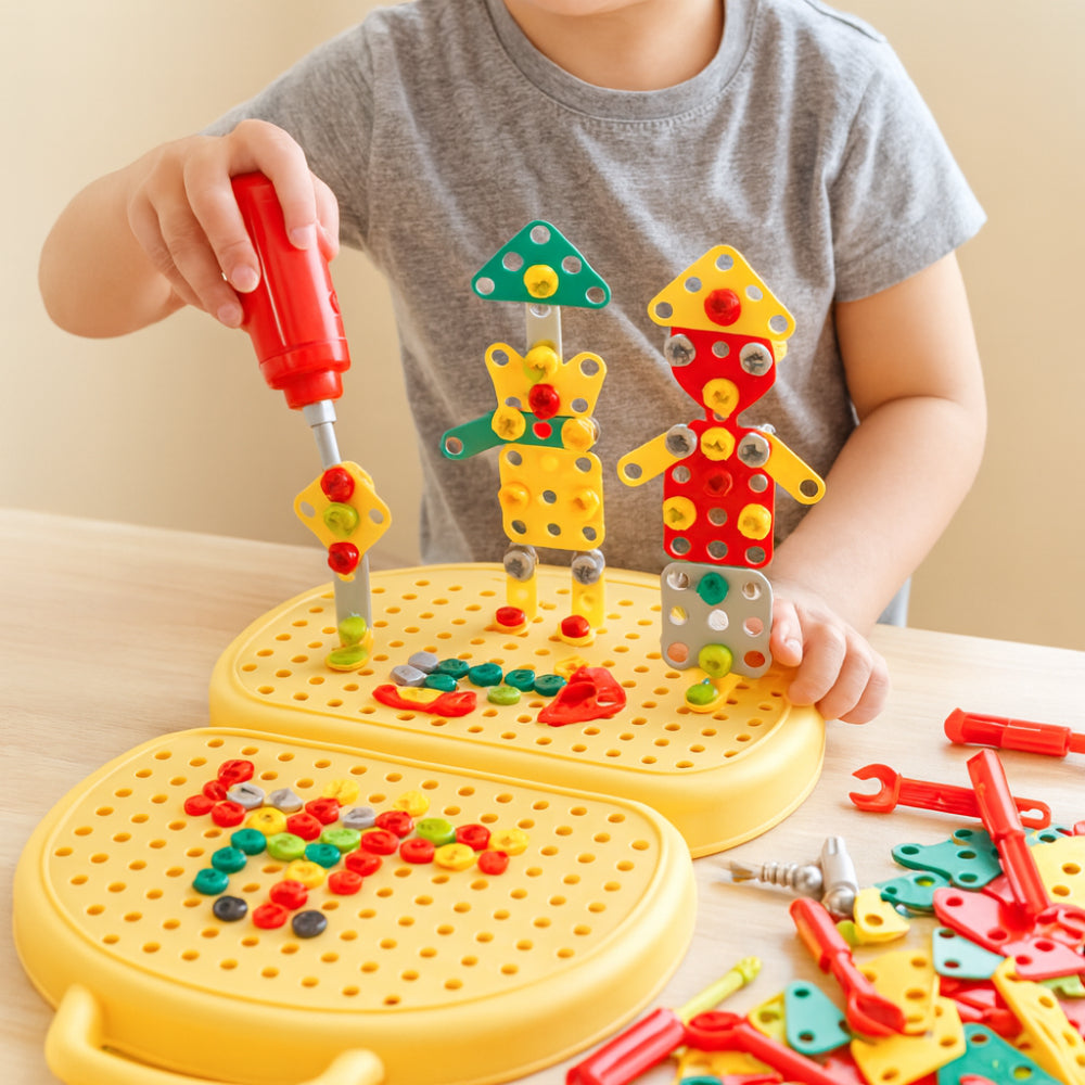 Educational Childrens Construction Block Learning Playset