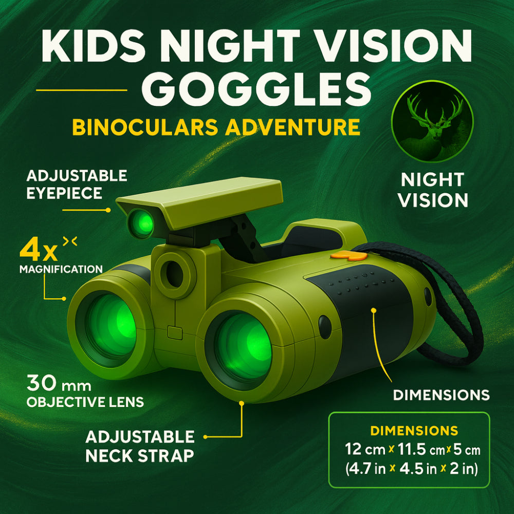 Kids Night Vision Binoculars Lightweight Outdoor Adventure Toy 2
