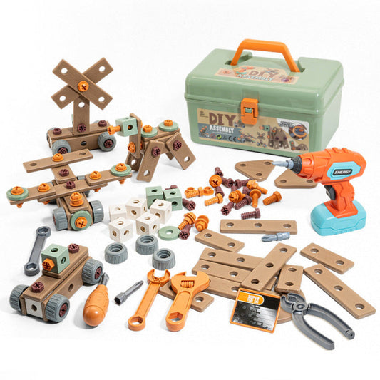 Fun Kids Toy Tool Kit Safe Playset for Little Builders - Lusomart