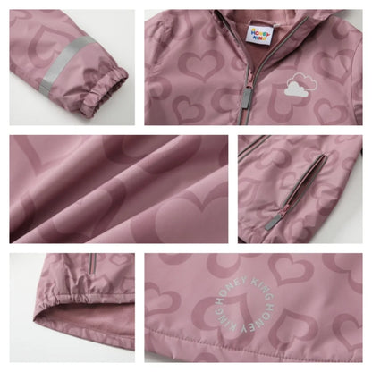 Kids Waterproof Softshell Jacket Hooded Fleece Lining for Boys and Girls 3