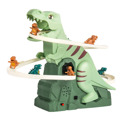 Fun Dino Racing Track Set with LED Lights Toys - Lusomart