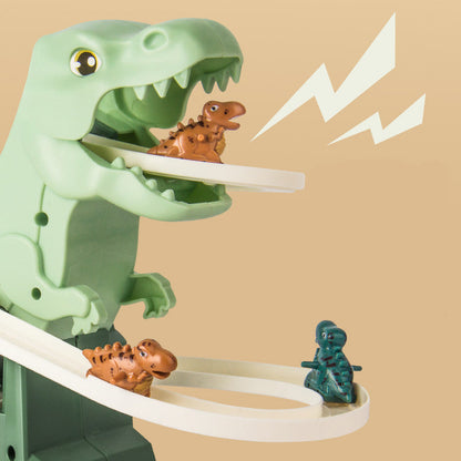 Kids' Dinosaur Race Track Interactive Automatic Climbing Cars LED Lights Plastic 2