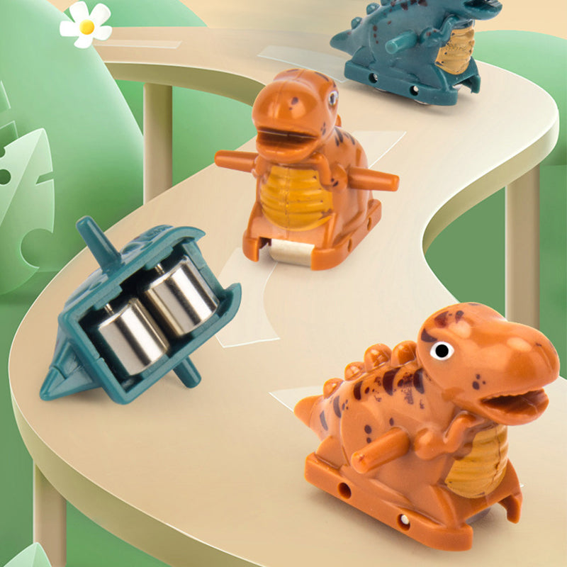 Kids' Dinosaur Race Track Interactive Automatic Climbing Cars LED Lights Plastic 4