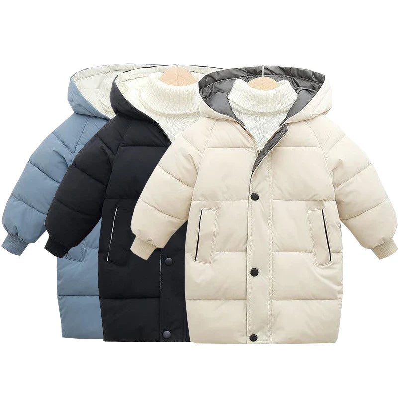 Children's Insulated Padded Warm Winter Parka Coat - Lusomart