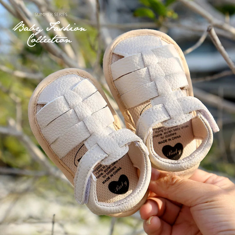 Product Title: Kids' Non-Slip Sandals - Soft Fit Rubber/PU/Cotton

Product Handle: kids-non-slip-sandals-soft-fit

Product Description: Get your little ones ready for summer adventures with our Kids' Non-Slip Sandals! Designed with a super soft fit and made from durable rubber, PU, and cotton, these sandals offer both comfort and safety. Perfect for playtime at the beach or a stroll in the park, your kids will love their stylish new kicks!

Variants: 
- Size 4 (available in different colors)