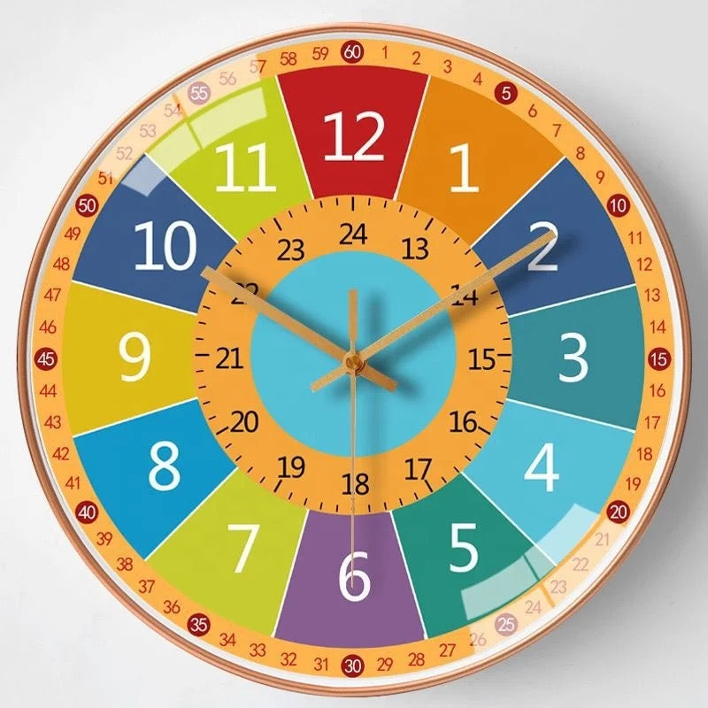 Fun Children's Wall Clock for Learning Time - Lusomart
