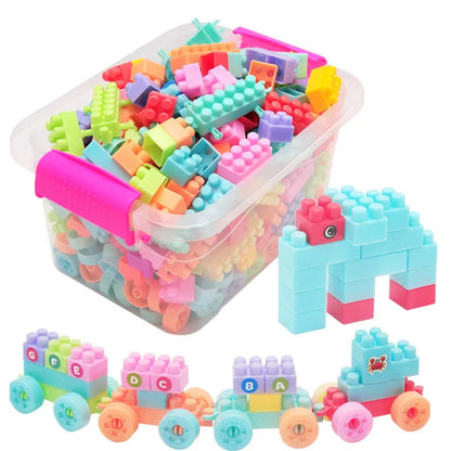 Fun Childrens Construction Toy Blocks 108pc Safe Playset - Lusomart