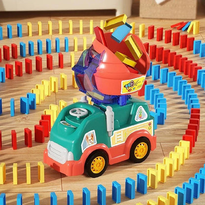 Fun Wooden Dominoes Game for Kids, 100pc Set - Lusomart