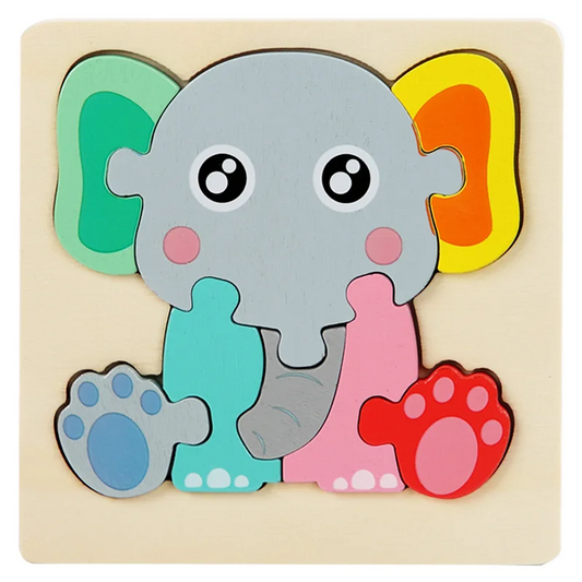Colorful Wooden Kids Puzzle Toy Set - Lusomart