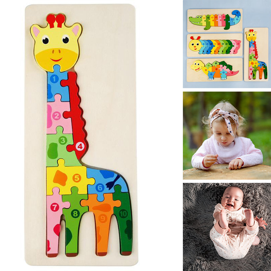 Colorful Kids Wooden Puzzle Toy - Lusomart