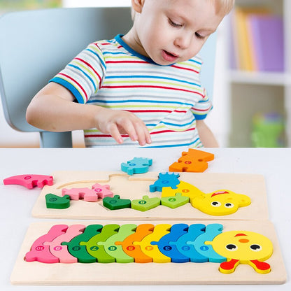 Kinderen Houten Dierenpuzzel Educatief Speelgoed Cognitieve Ontwikkeling Veilig Hout 1