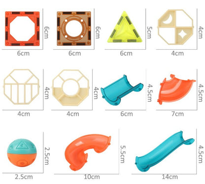 Kinderen Knikkerbaan Creatief Magnetisch Speelgoed 68 Stuks ABS Veilig voor Kinderen 3