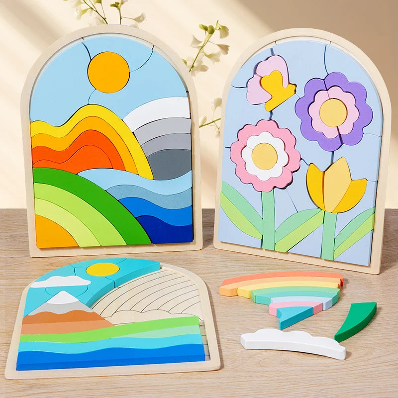 Title: Rainbow Color Wooden Puzzle Blocks for Kids

Handle: rainbow-color-wooden-puzzle-blocks-for-kids

Description: Get your kids' creativity flowing with our Rainbow Color Wooden Puzzle Blocks! These vibrant blocks aren’t just fun; they’re also perfect for problem-solving skills. Ideal for young minds ready to explore and learn through play! 

Variants: 
- Size: Standard
- Color: Rainbow Multicolor

SEO Keywords: Rainbow wooden blocks, kids puzzle toys, creative play, problem-solving toys for children.
