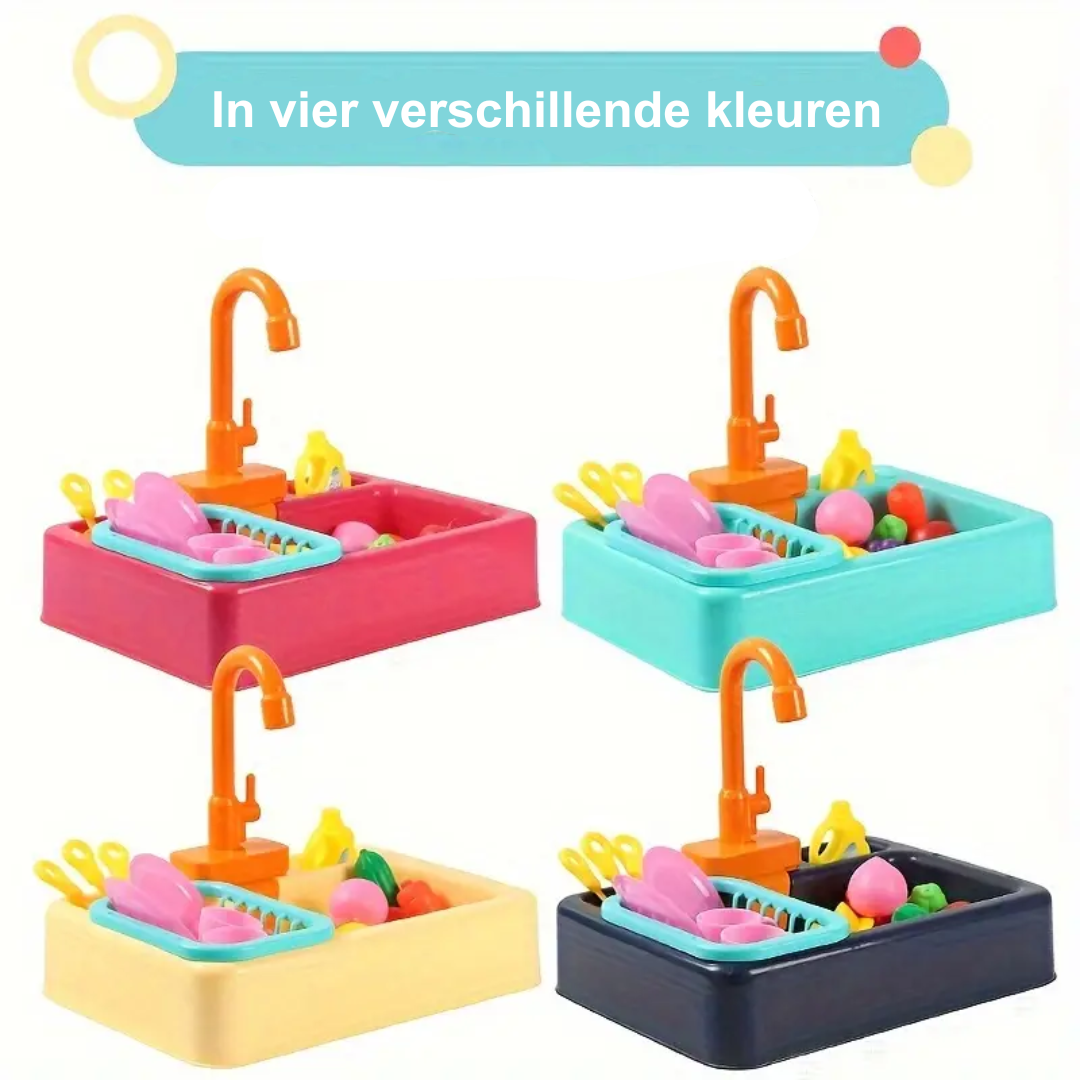Kinderen Speelset Gootsteen Met Werkende Waterkraan Educatief Duurzaam Plastic 5
