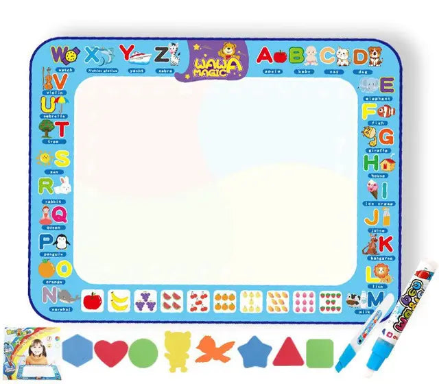 Fun Splash Play Mat with Reusable Markers and Stencils - Lusomart