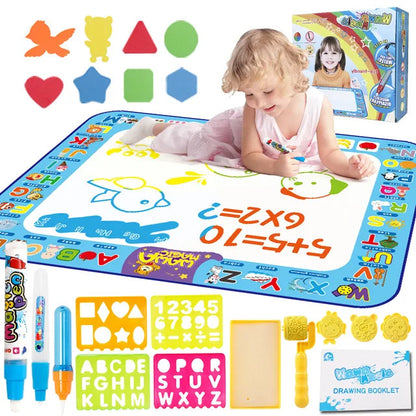 Kinderen Watermat Creatief Speelgoed Met Sjablonen en Waterpennen Herbruikbaar 1000x800mm 5