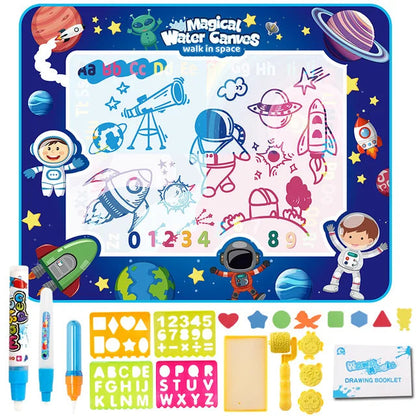 Kinderen Watermat Creatief Speelgoed Met Sjablonen en Waterpennen Herbruikbaar 1000x800mm 6