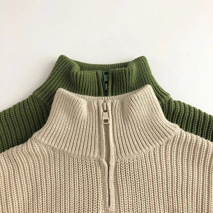 Kids Zipper Sweatshirt Comfortable Cotton Simple Zip 4