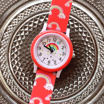 Kinderhorloge Regenboog Siliconen Band Vrolijk en Duurzaam Horloge voor Kinderen 5