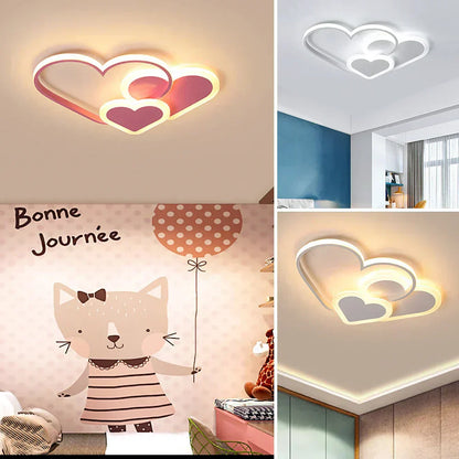 Colorful Heart Shaped Kids Ceiling Light