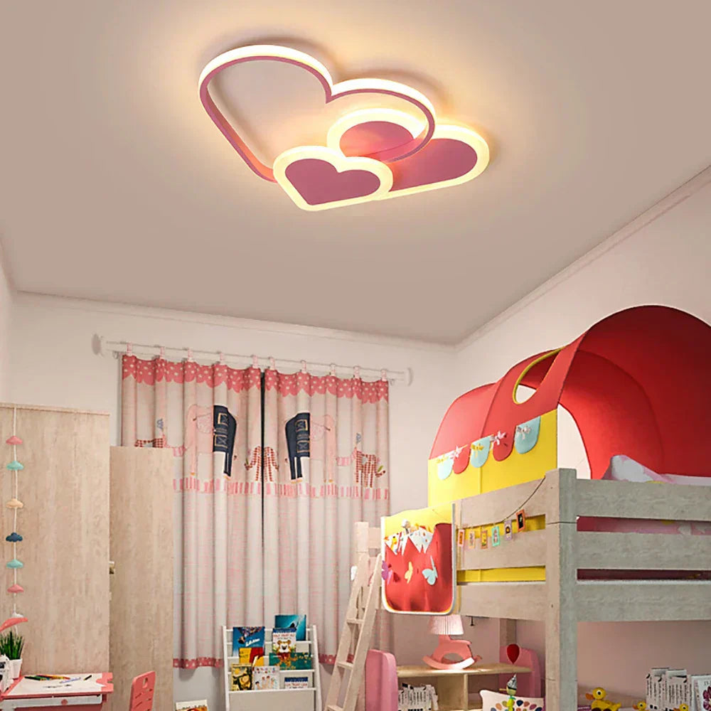 Colorful Heart Shaped Kids Ceiling Light - Lusomart