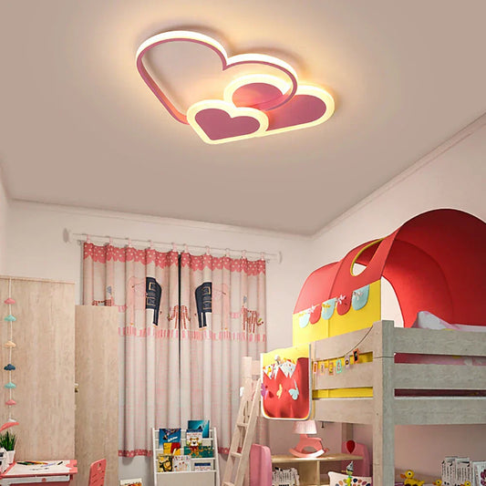 Colorful Heart Shaped Kids Ceiling Light - Lusomart