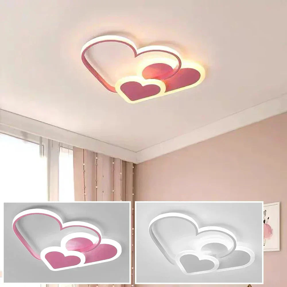 Colorful Heart Shaped Kids Ceiling Light