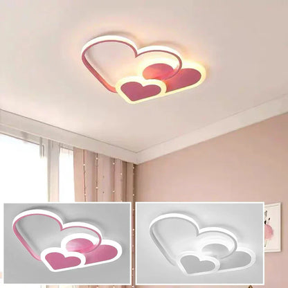 Colorful Heart Shaped Kids Ceiling Light