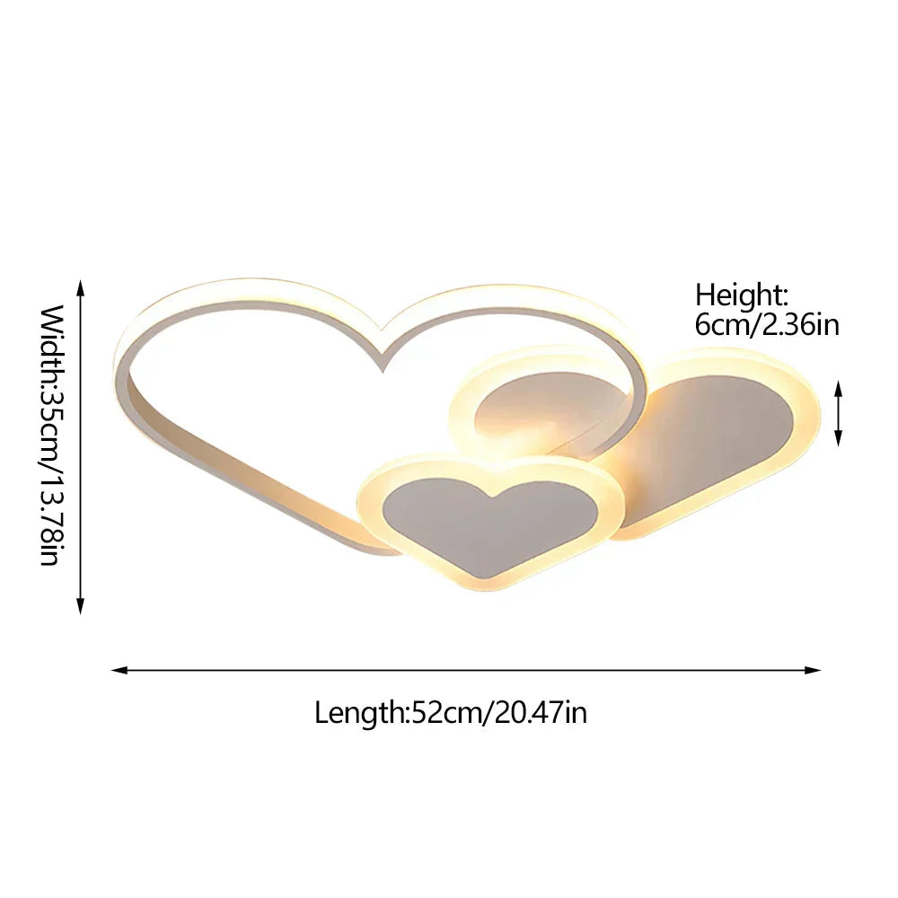 Colorful Heart Shaped Kids Ceiling Light