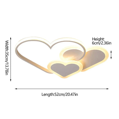Colorful Heart Shaped Kids Ceiling Light
