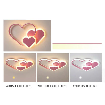 Colorful Heart Shaped Kids Ceiling Light