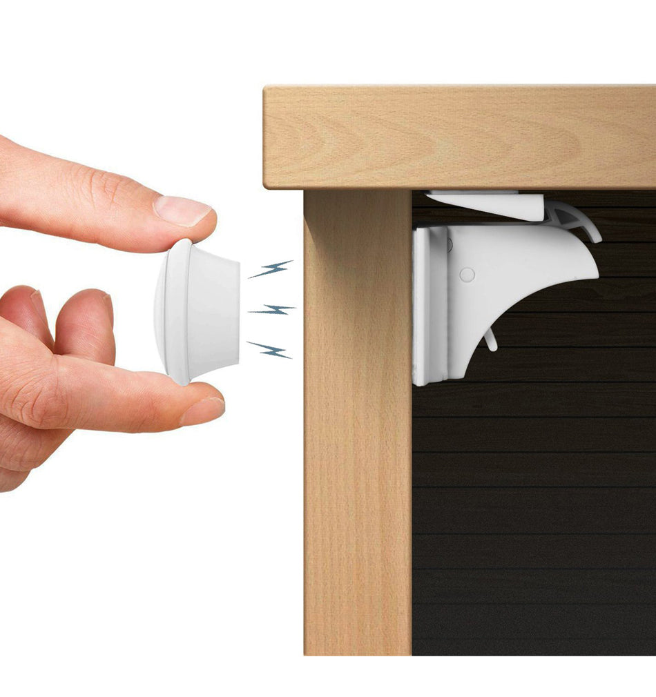 Secure Child Proof Cabinet Locks - Hidden Magnetic Safety Latches - Lusomart