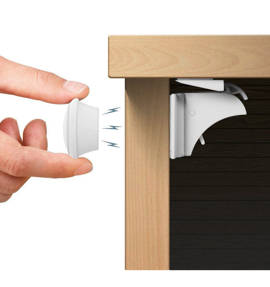Secure Child Proof Cabinet Locks - Hidden Magnetic Safety Latches - Lusomart