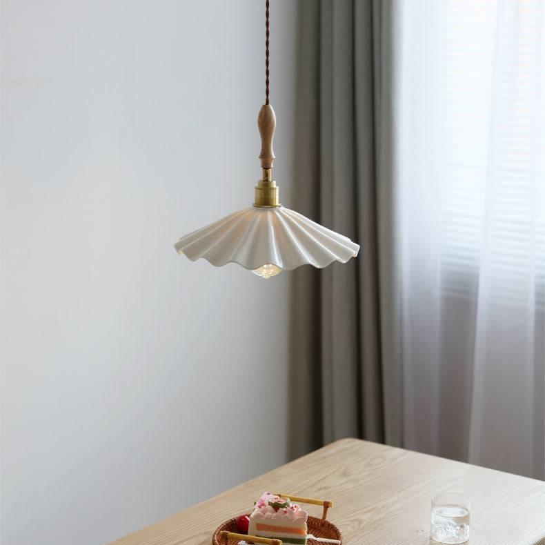 Stylish Folded Ceramic Hanging Light