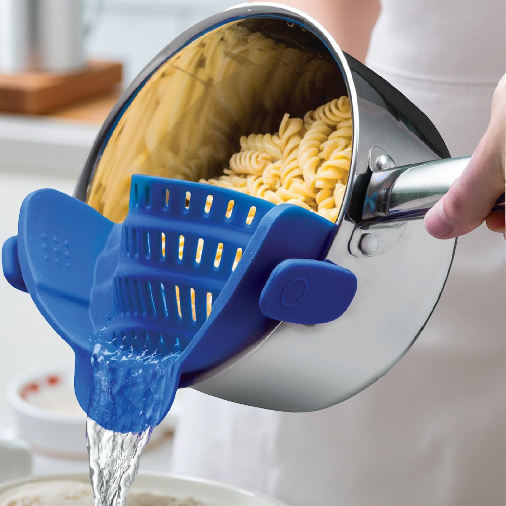 Silicone Pot Colander Clip On Kitchen Strainer - Lusomart