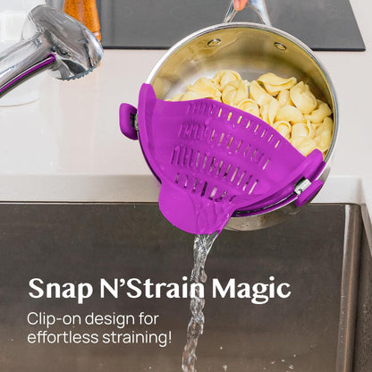 Silicone Pot Colander Clip On Kitchen Strainer