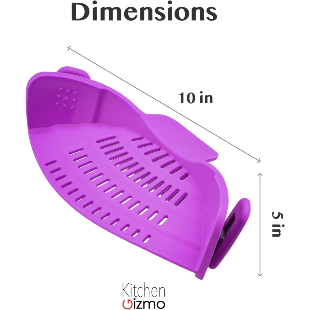 Silicone Pot Colander Clip On Kitchen Strainer