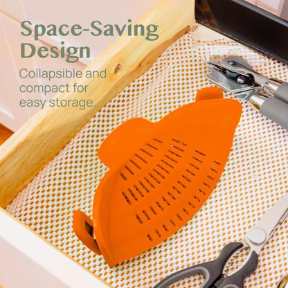 Silicone Pot Colander Clip On Kitchen Strainer