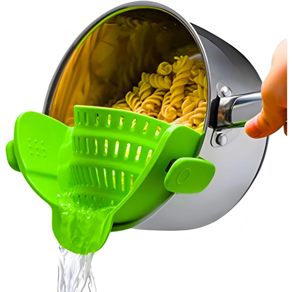 Silicone Pot Colander Clip On Kitchen Strainer