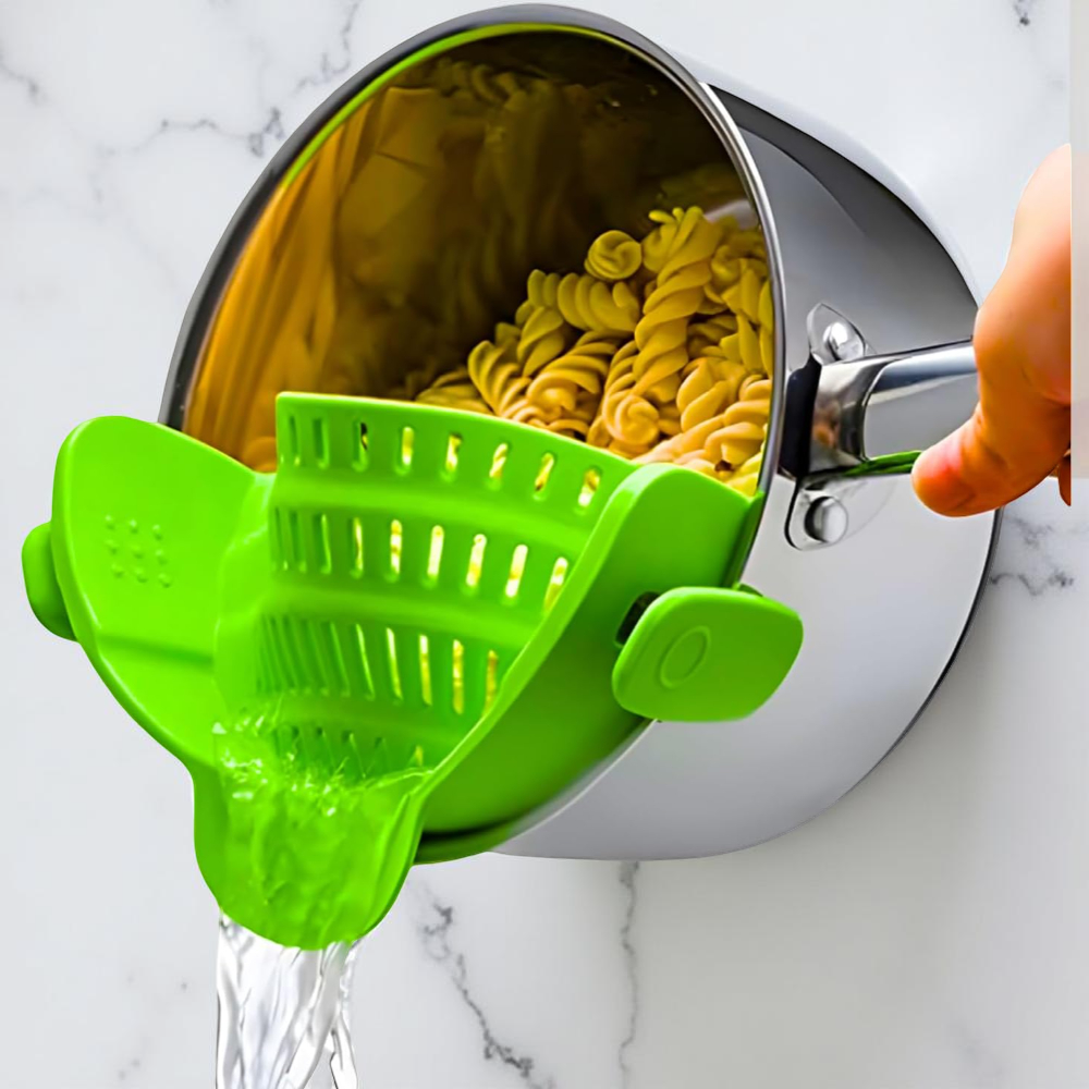 Silicone Pot Colander Clip On Kitchen Strainer