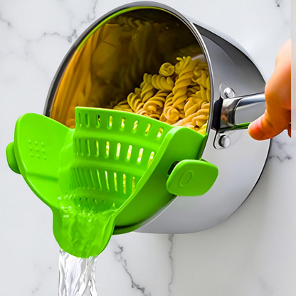 Silicone Pot Colander Clip On Kitchen Strainer